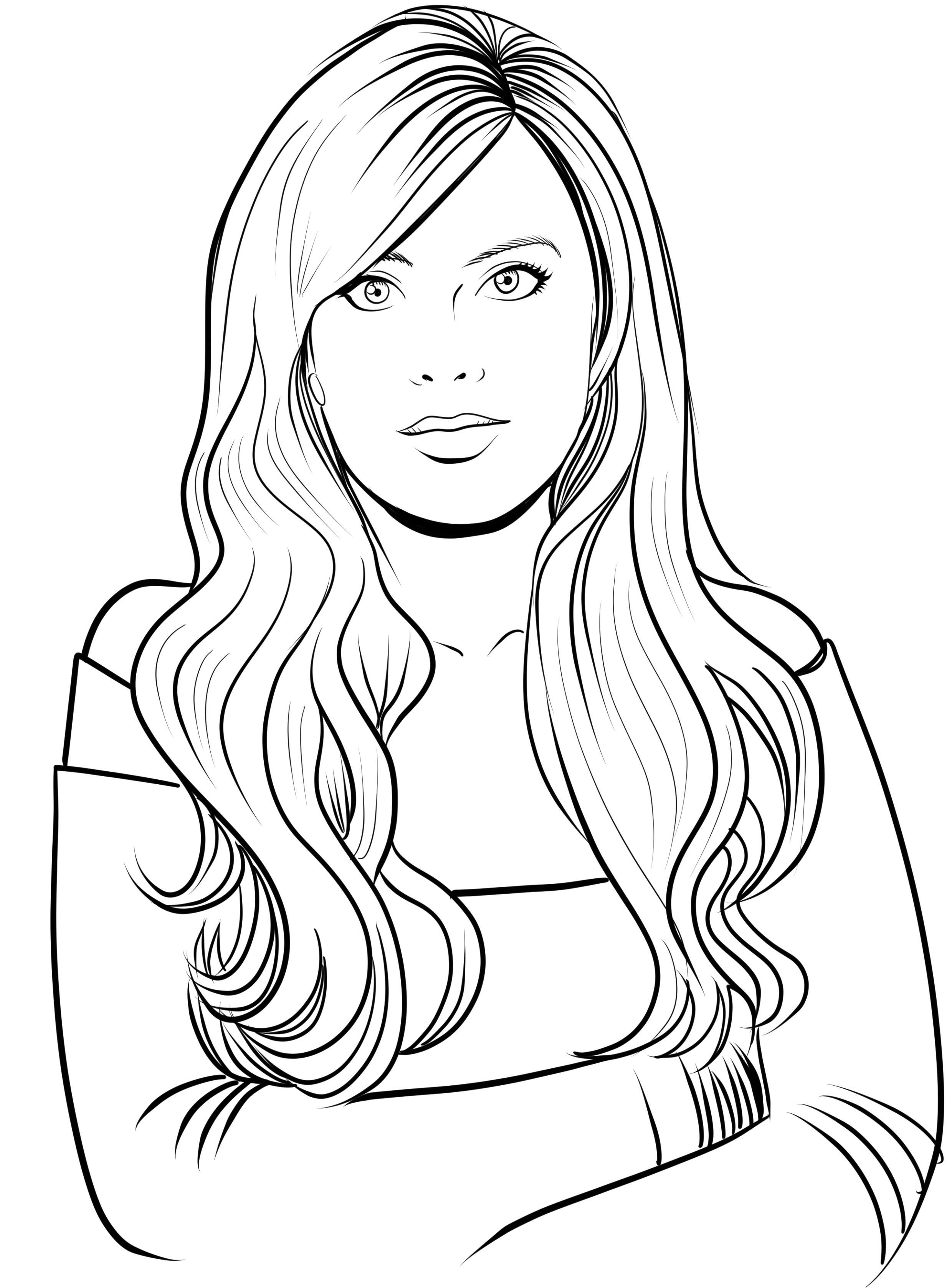 Coloriage de Barbie (Margot Robbie) 05 de Barbie à imprimer et colorier