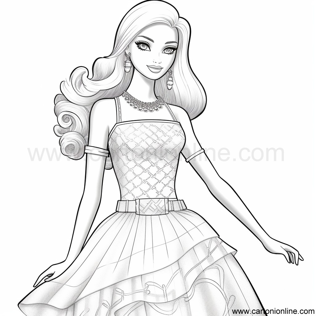 Barbie the movie 02  coloring page to print and coloring