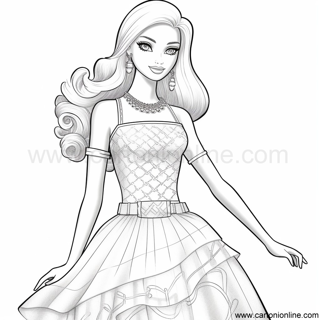 Coloriage 02 de Barbie the movie  imprimer et colorier