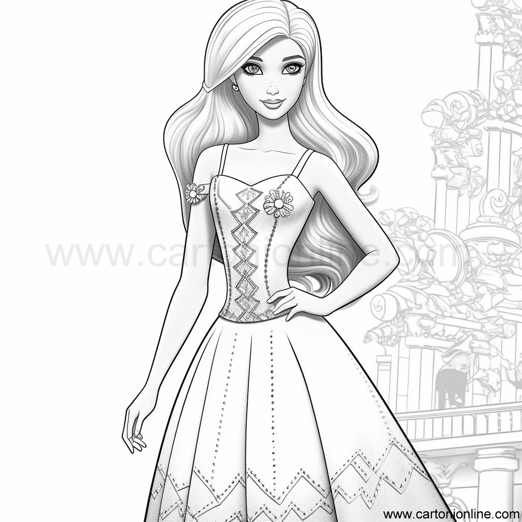 Dibujo 03 de Barbie the movie para imprimir y colorear