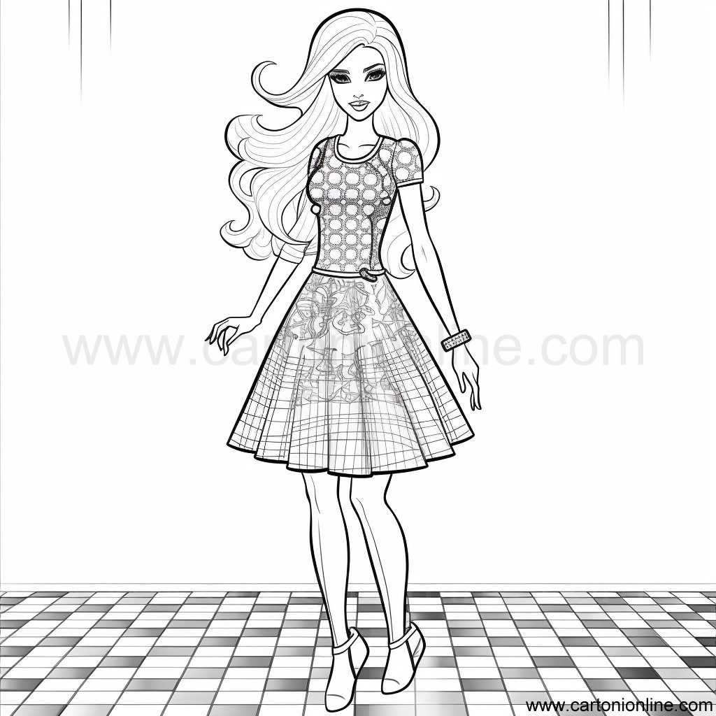 Dibujo 06 de Barbie the movie para imprimir y colorear