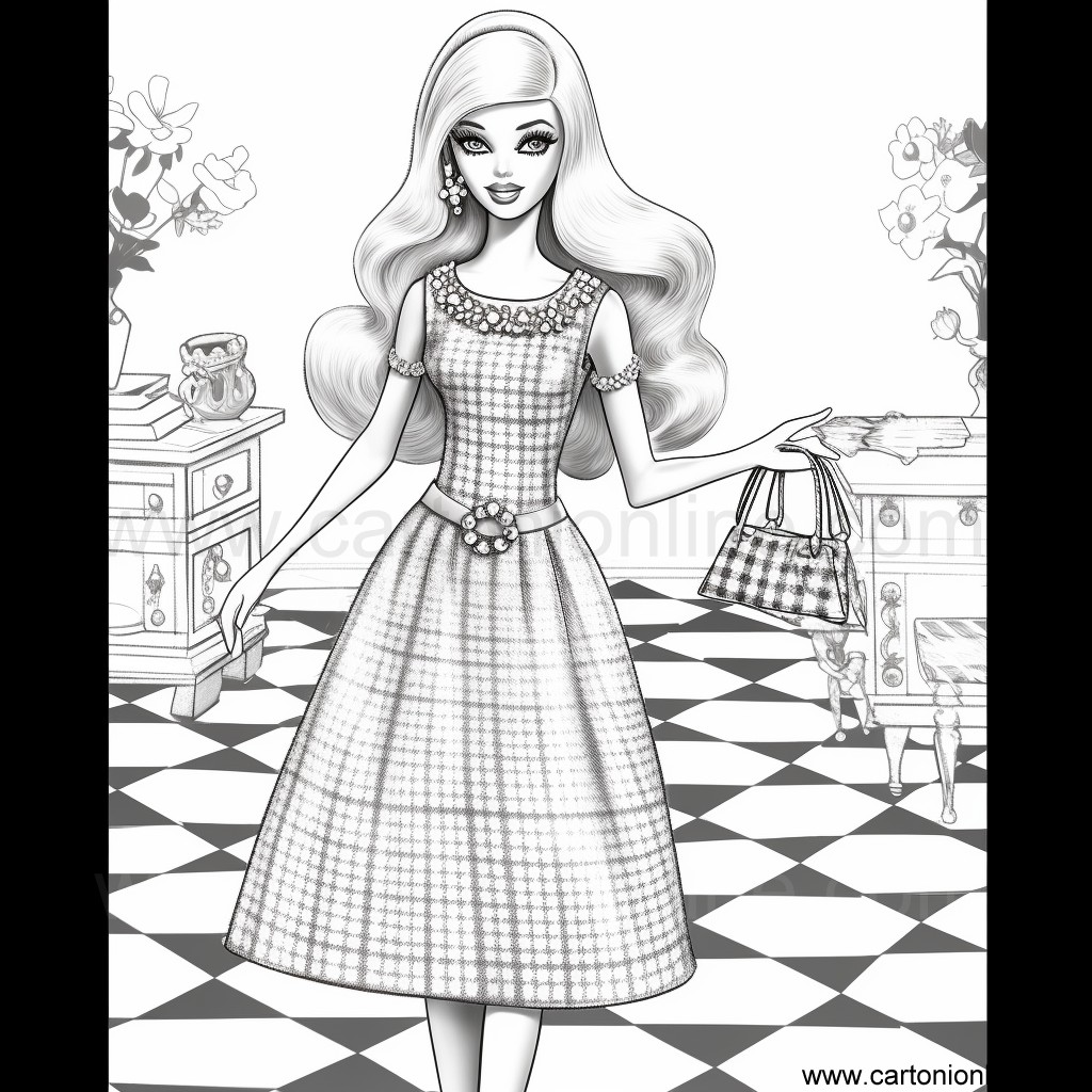 Barbie the movie 09  coloring pages to print and coloring