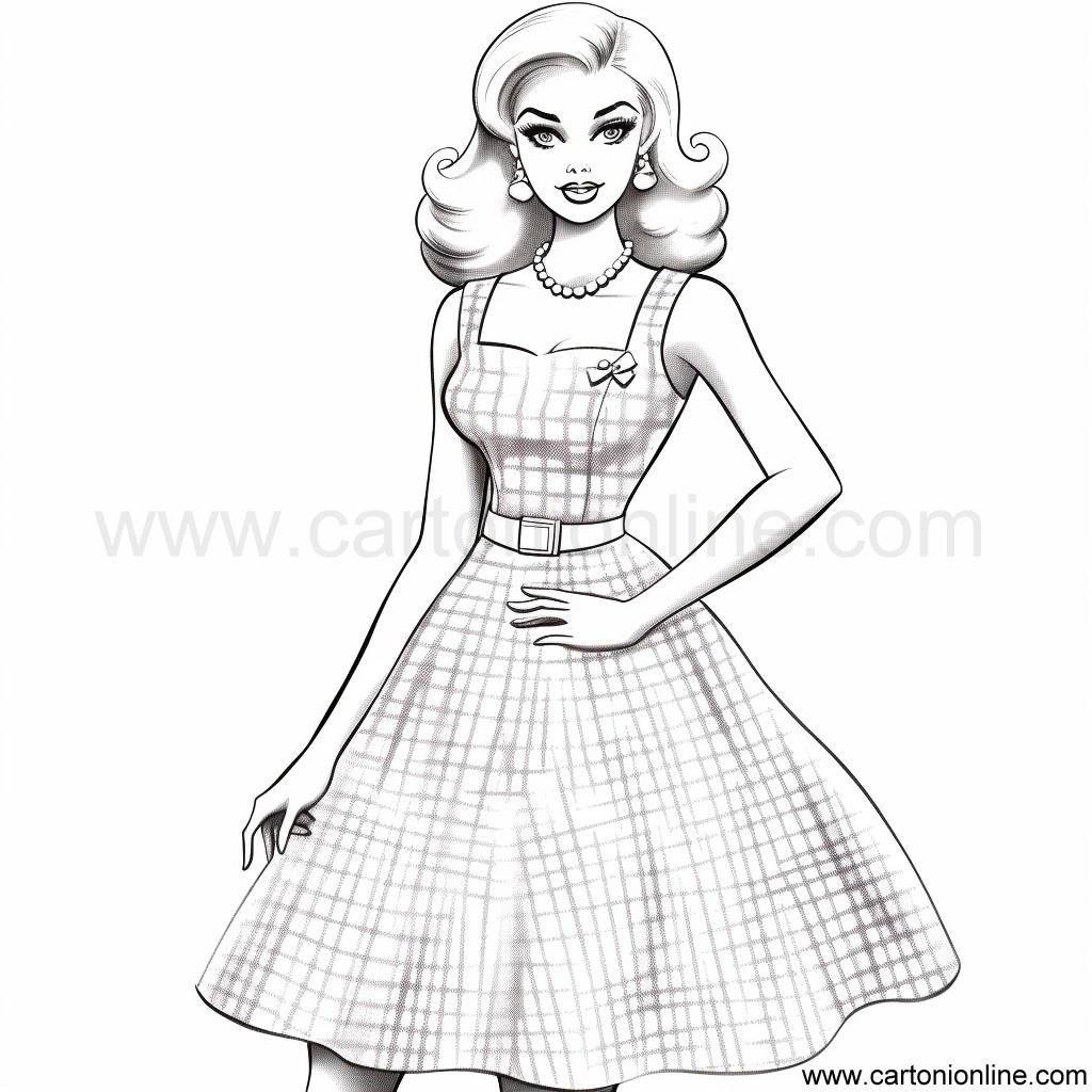 Coloriage 17 de Barbie the movie  imprimer et colorier