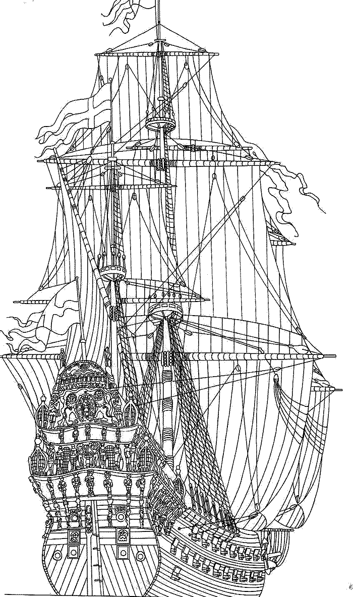 Drawing 6 from Boats coloring page to print and coloring