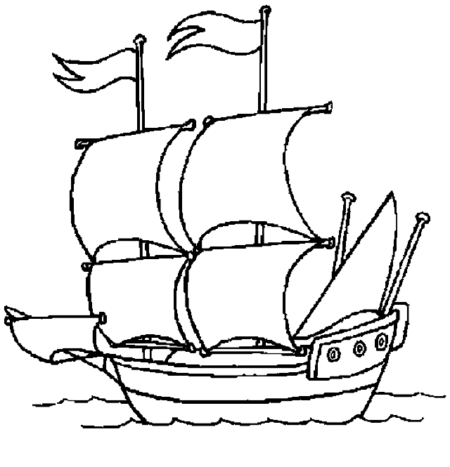 Dibujo 15 de barcos para imprimir y colorear