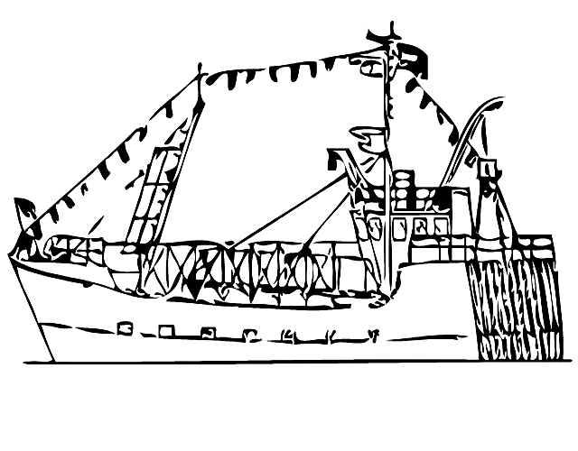 Desenho 22 de Barcos para imprimir e colorir
