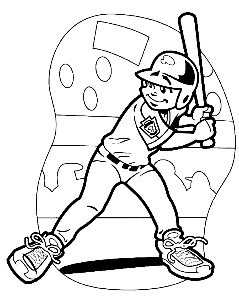Desenho 20 de Baseball para imprimir e colorir
