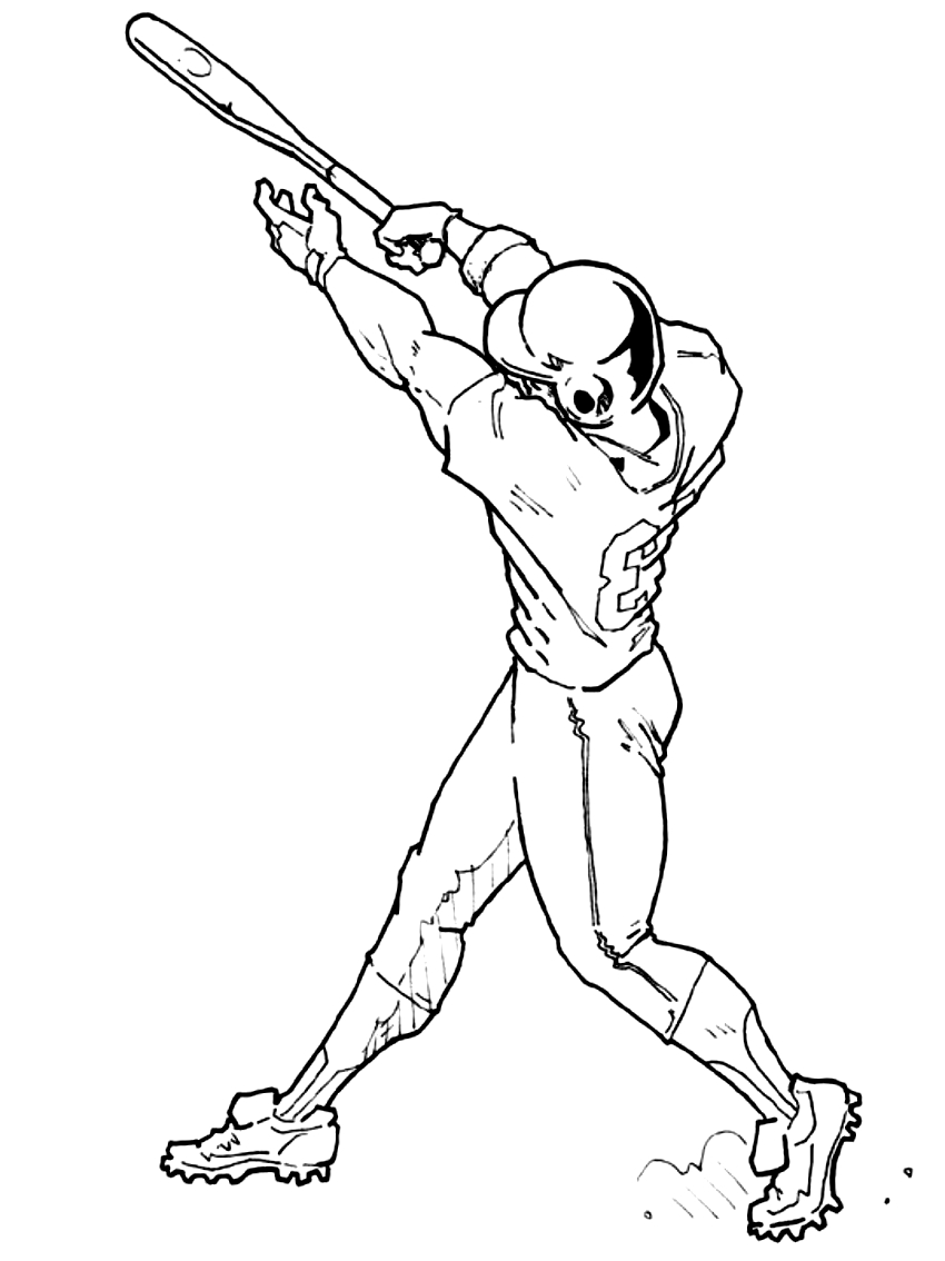 Drawing 23 from Baseball coloring page to print and coloring