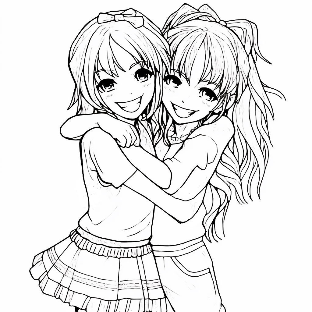 Desenhos de BFF (Best Friends Forever) para colorir