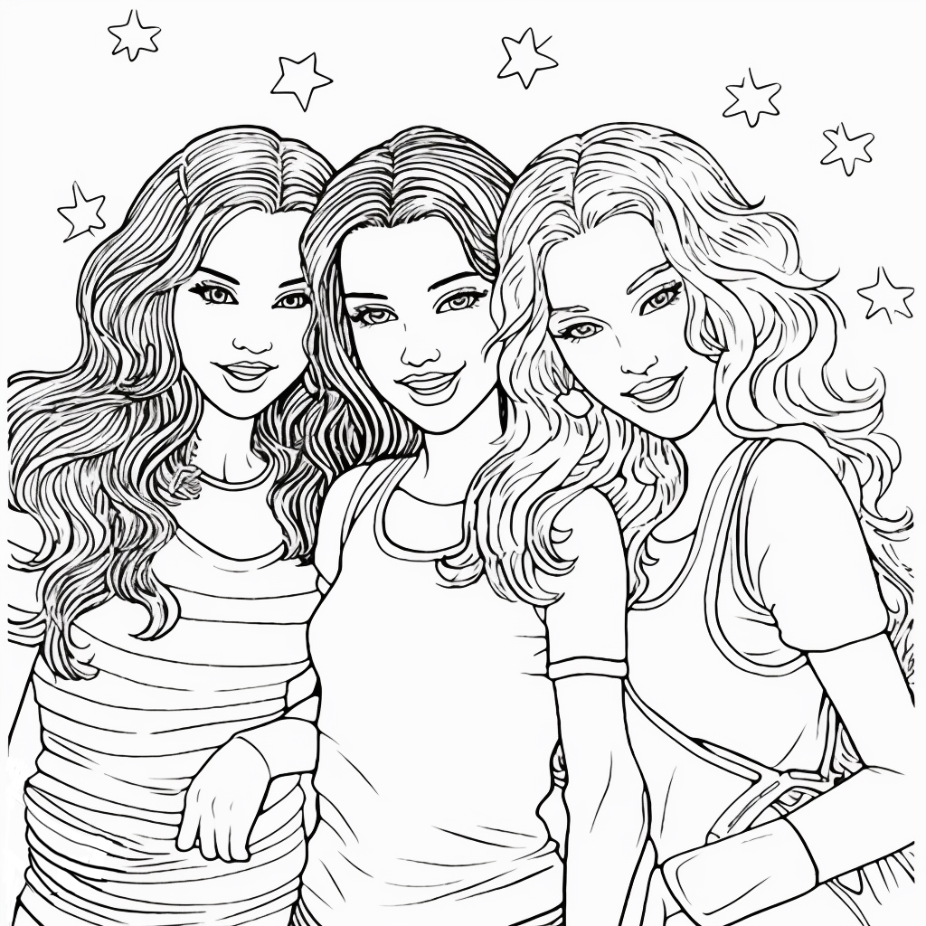 Desenhos de BFF (Best Friends Forever) para colorir