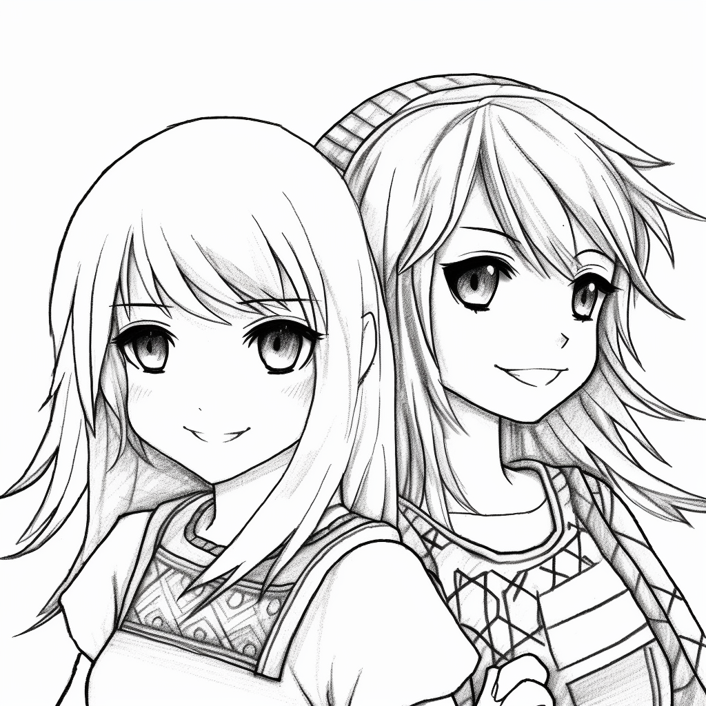 Desenho 02 de BFF (Best Friends Forever) para colorir