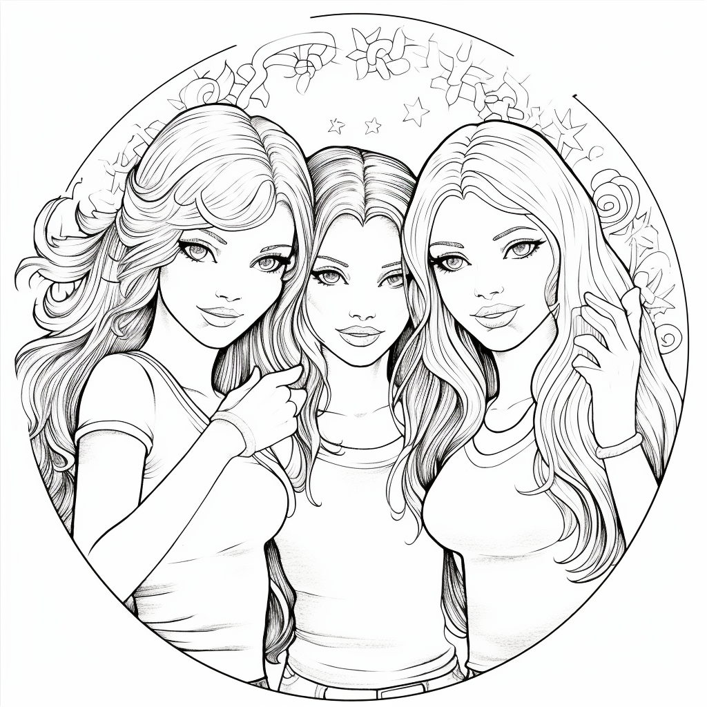 BFF (Best Friends Forever) 13  coloring pages to print and coloring