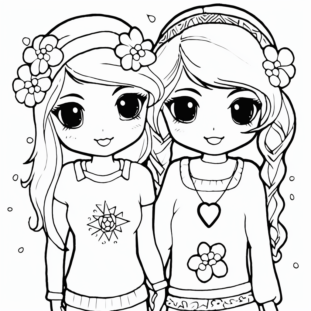 BFF (Best Friends Forever) 14 BFF (Best Friends Forever) coloring page to print and coloring