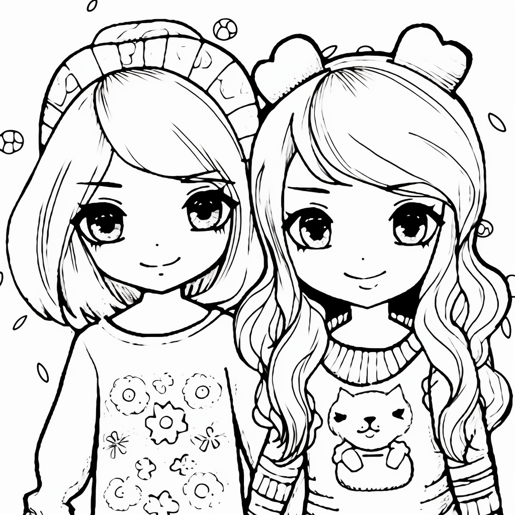 BFF (Best Friends Forever) coloring page