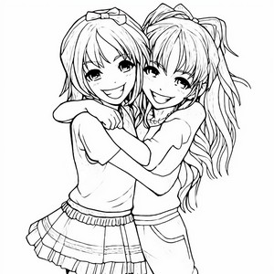 Desenhos de BFF (Best Friends Forever) para colorir