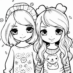 Bff desenhos colorir kawaii