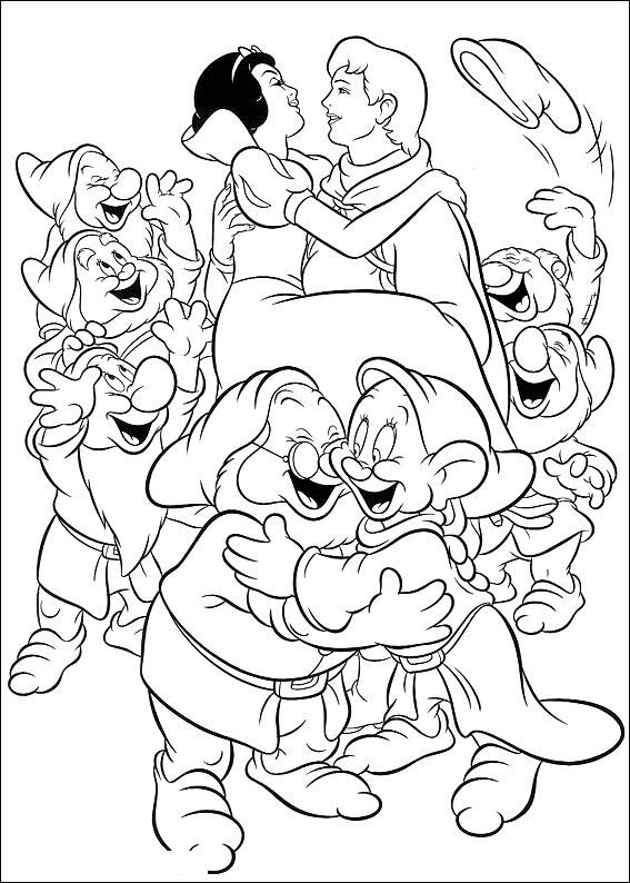 Drawing 16 of Snow White to print and color