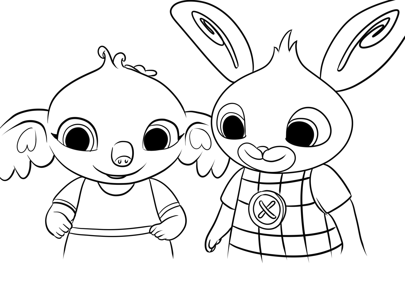 Bing, Bing booby coloring page to print and coloring