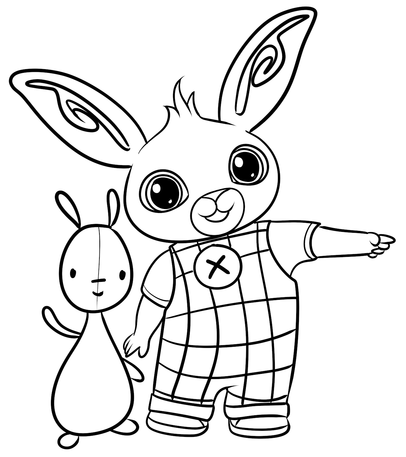 Bing and Flop coloring page to print and color