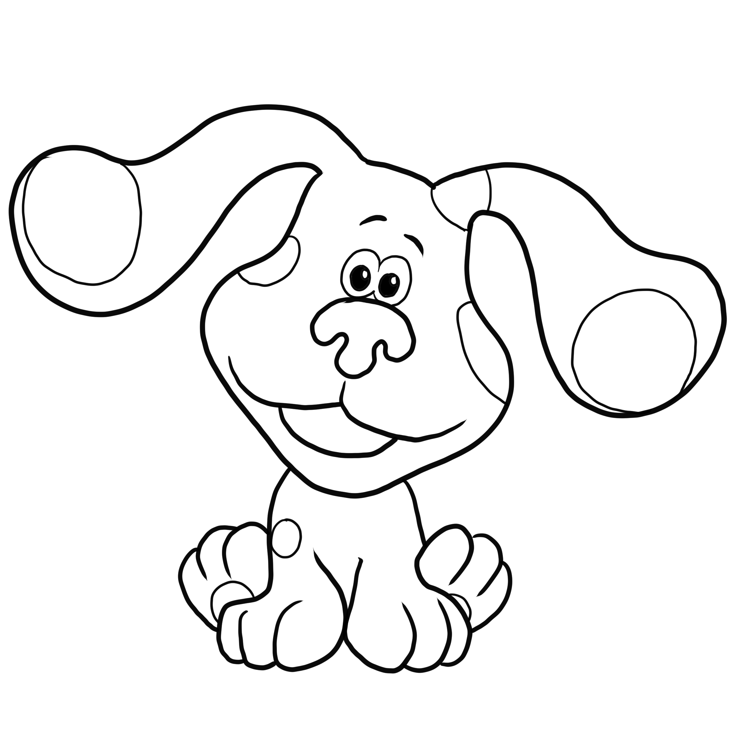 Tekening van Blue's Clues 04 om af te drukken en te kleuren