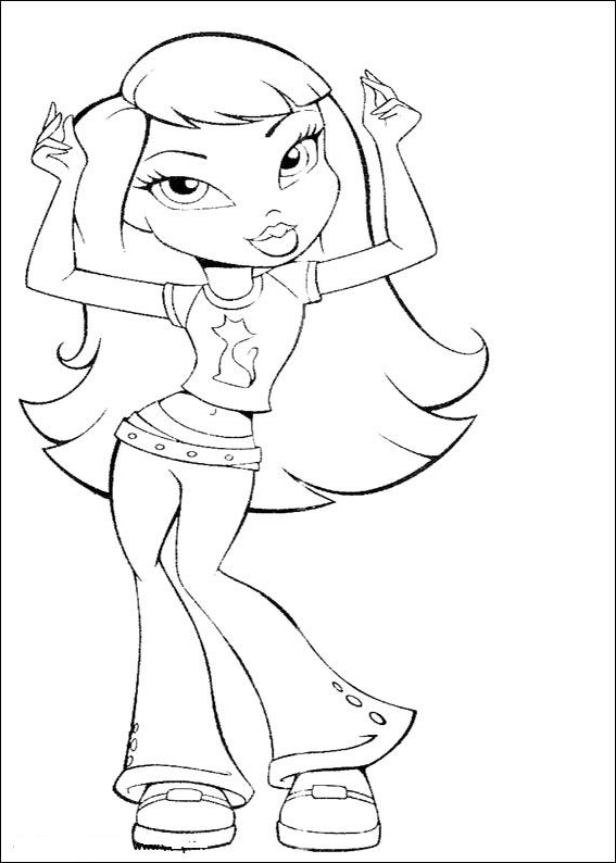 Drawing 2 from Bratz coloring page to print and coloring
