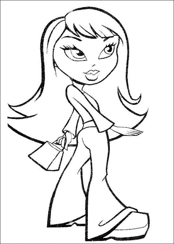 Drawing 3 from Bratz coloring page to print and coloring