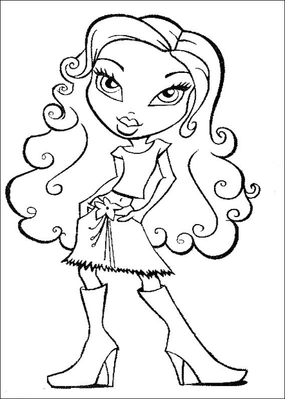 Drawing 5 from Bratz coloring page to print and coloring