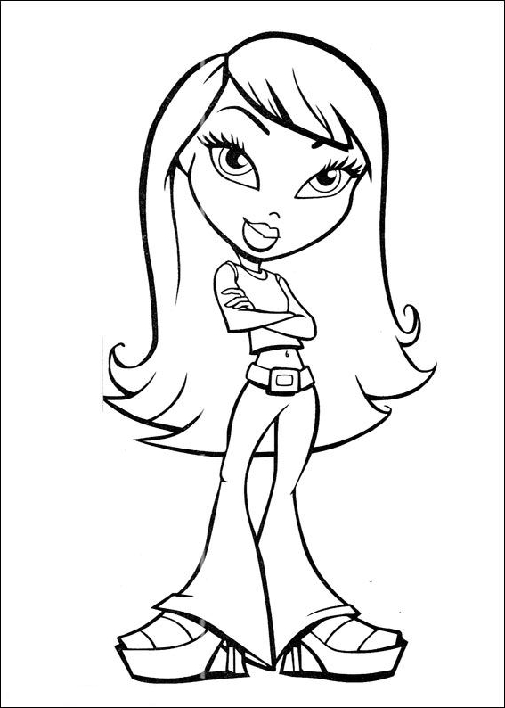 Coloriage 6 de Bratz  imprimer et colorier