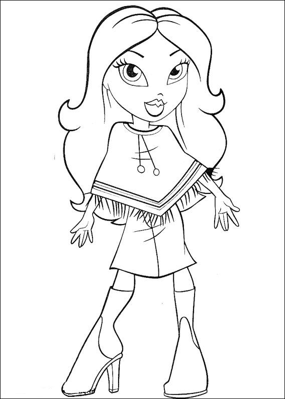 Drawing 8 from Bratz coloring page to print and coloring