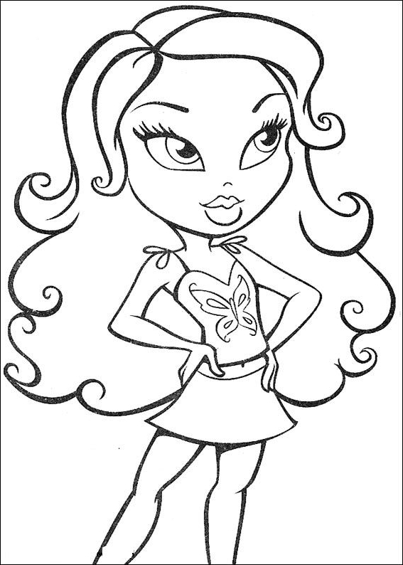 Drawing 10 from Bratz coloring page to print and coloring