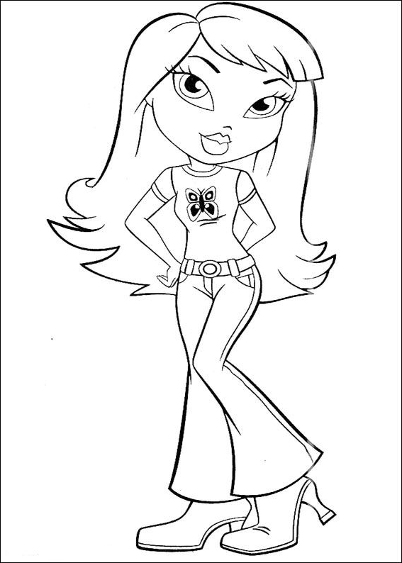 bratz coloring book : Bratz Coloring Book: 50+ coloring pages in total, on  single side pages, with a variety of Bratz movie characters and scenes.