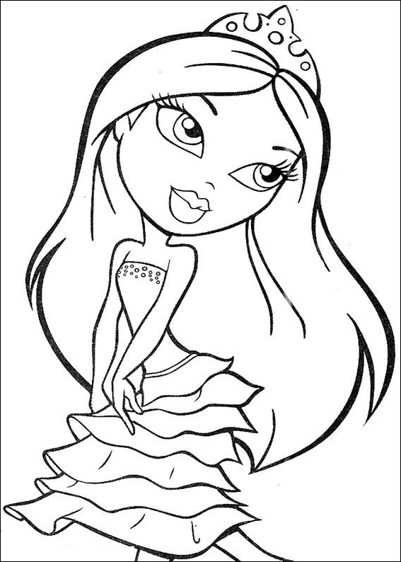 Drawing 18 from Bratz coloring page to print and coloring