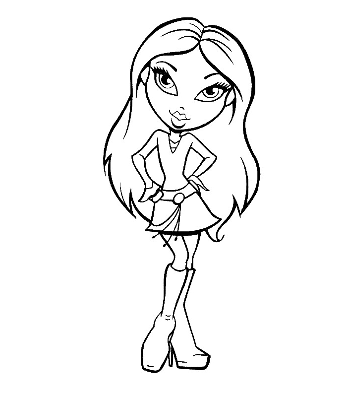 Drawing 24 from Bratz coloring page to print and coloring