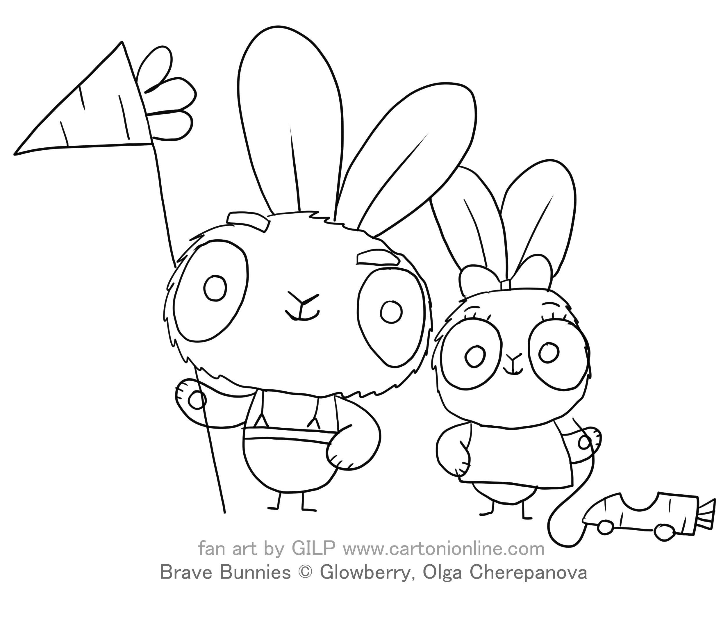Brave Bunnies 02 from Brave Bunnies coloring page to print and coloring