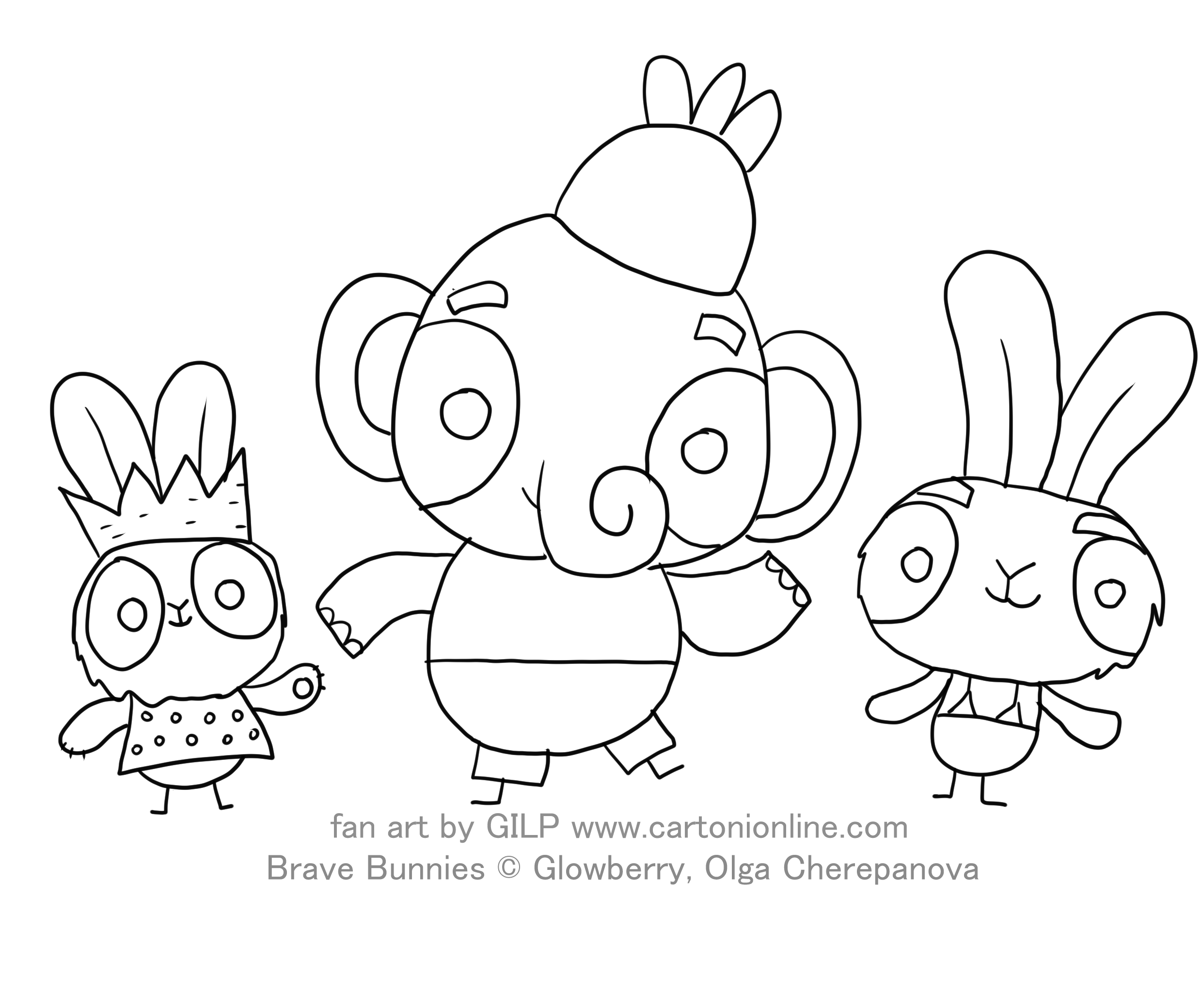 Desenho de Brave Bunnies 03 de Brave Bunnies para imprimir e colorir