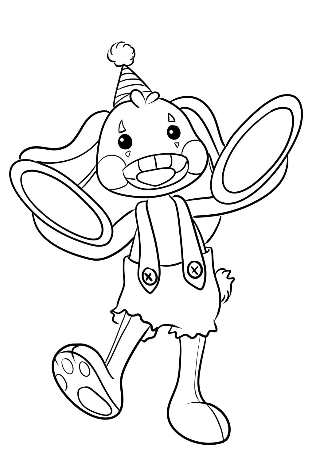 Dibujo 01 de Bunzo Bunny para imprimir y colorear