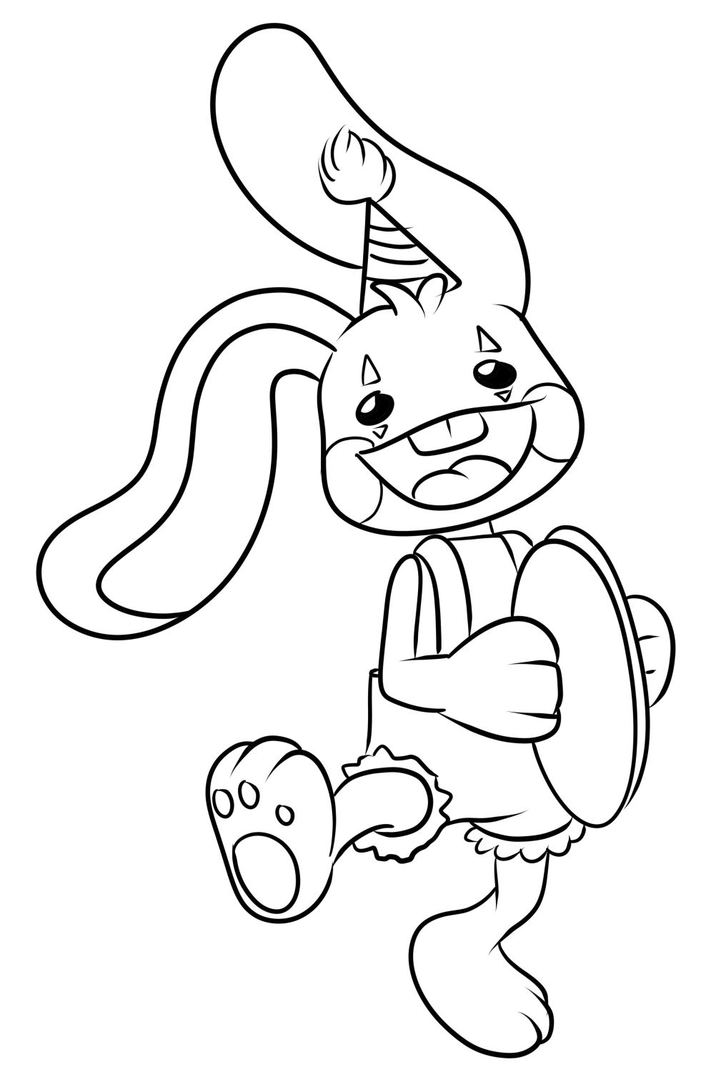 Dibujo 07 de Bunzo Bunny para imprimir y colorear