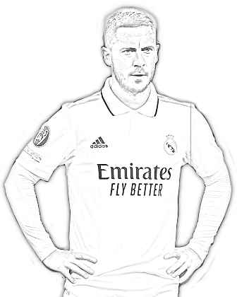 Eden Hazard from Soccer coloring pages to print and coloring