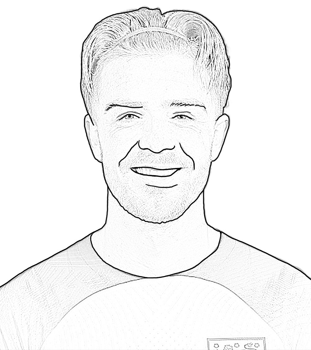 Jack Grealish von Fuball coloring page to print and coloring