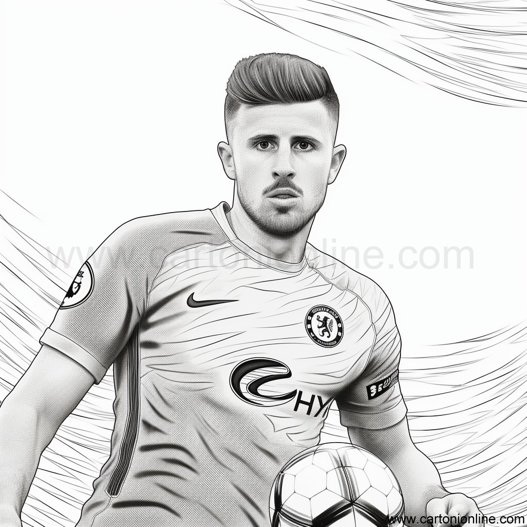 Mason Mount from Soccer coloring page to print and coloring