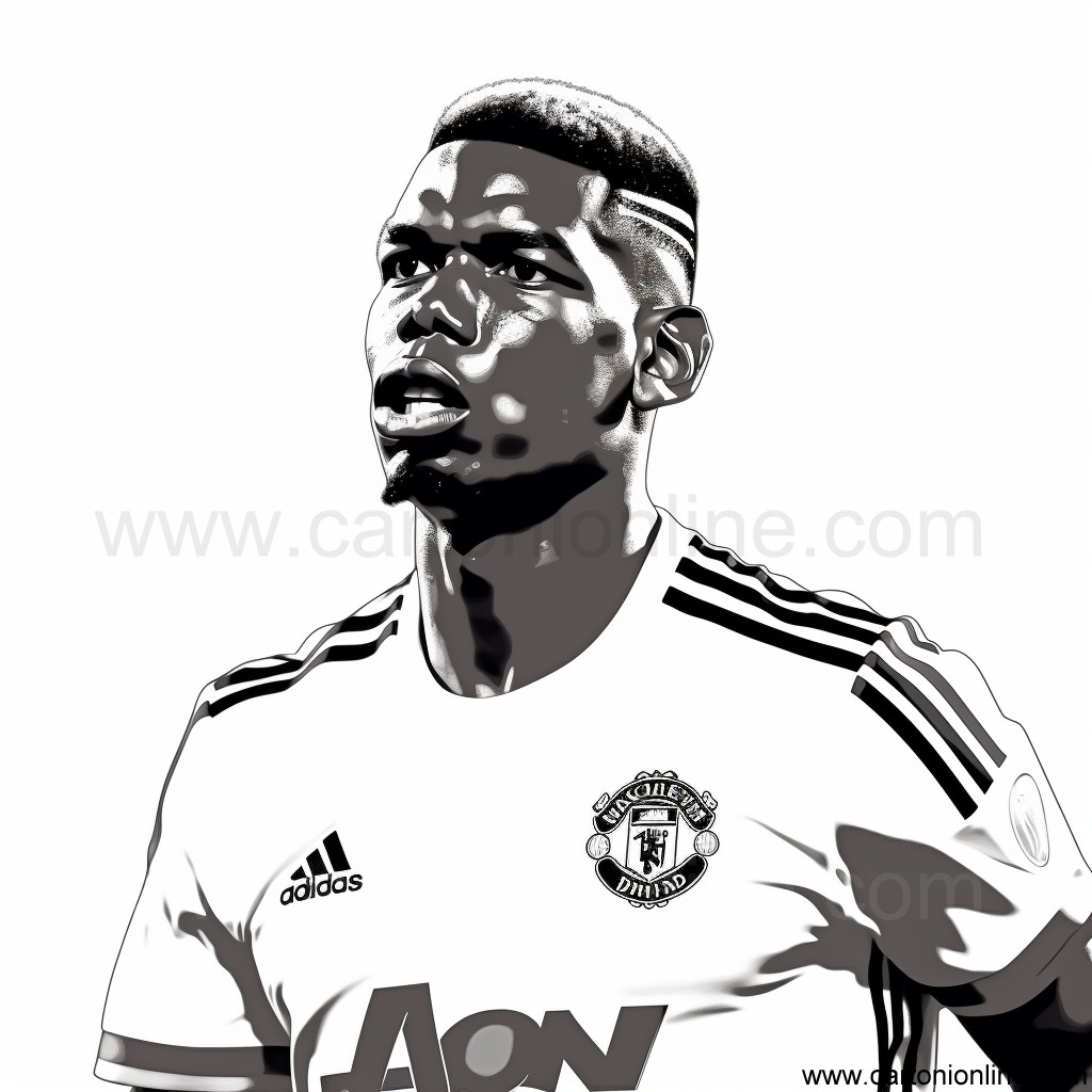 Paul Pogba football coloring page to print and color