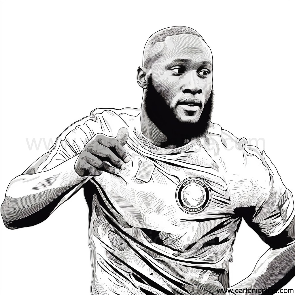 Dibujo de Romelu Lukaku futbol para imprimir y colorear