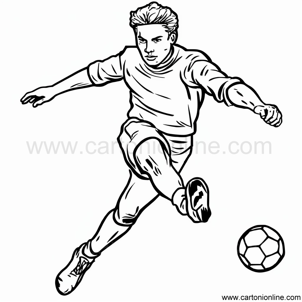 Coloriage 09 de footballeur  imprimer et colorier