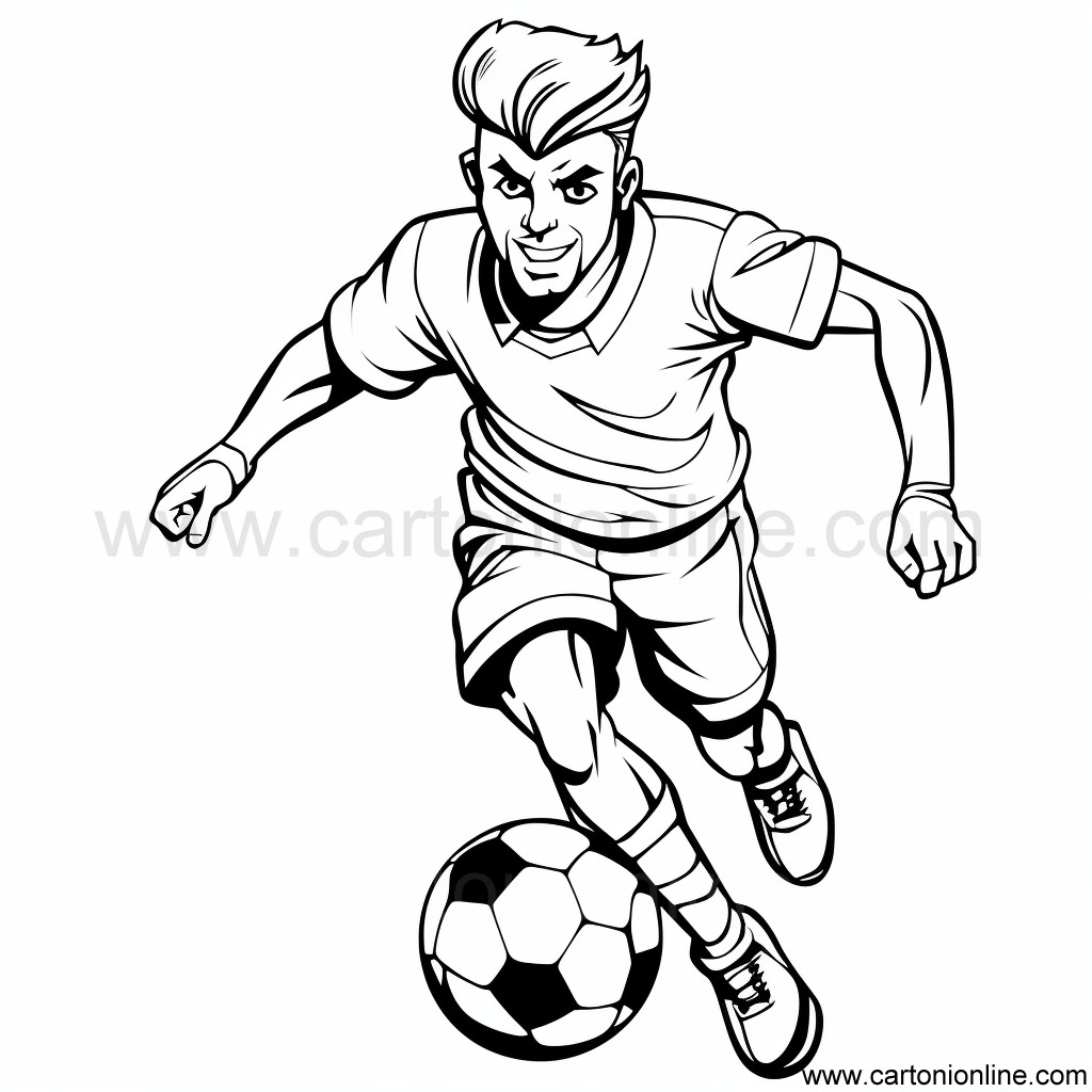 Coloriage 12 de footballeur  imprimer et colorier