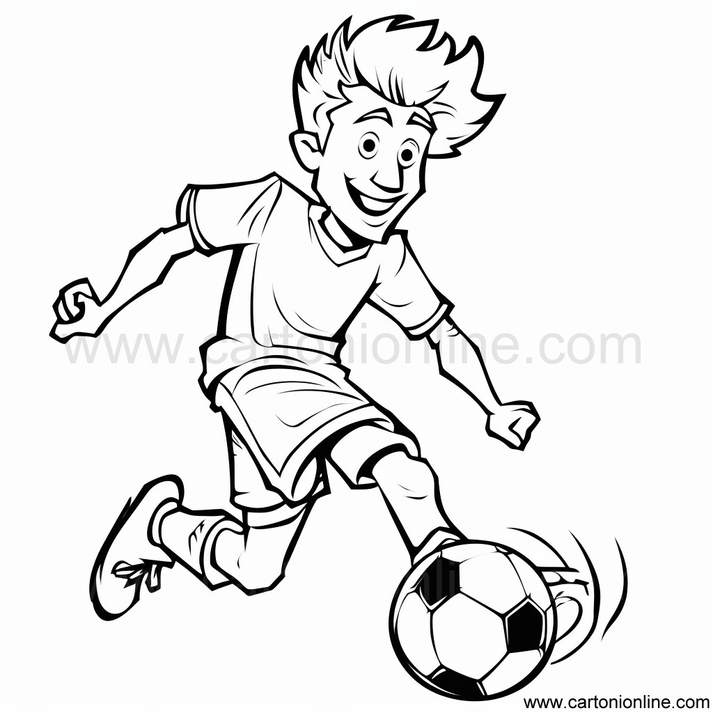 soccer player 21  coloring page to print and coloring