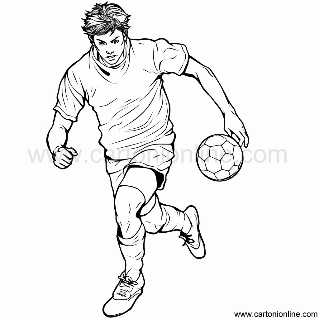 soccer player 24  coloring page to print and coloring