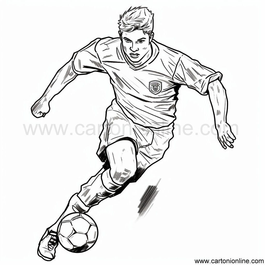 35+ Desenhos de Jogadores de Futebol para Imprimir e Colorir