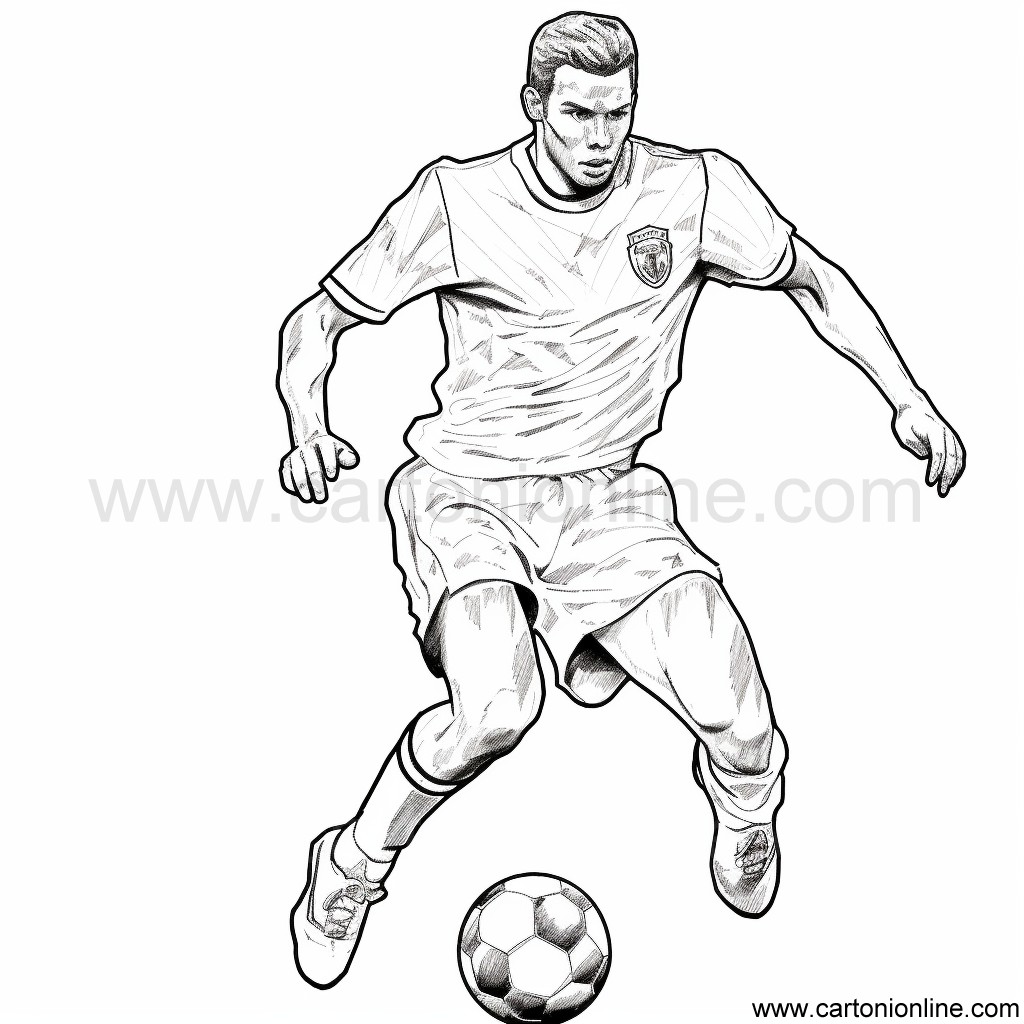 Coloriage 37 de footballeur  imprimer et colorier