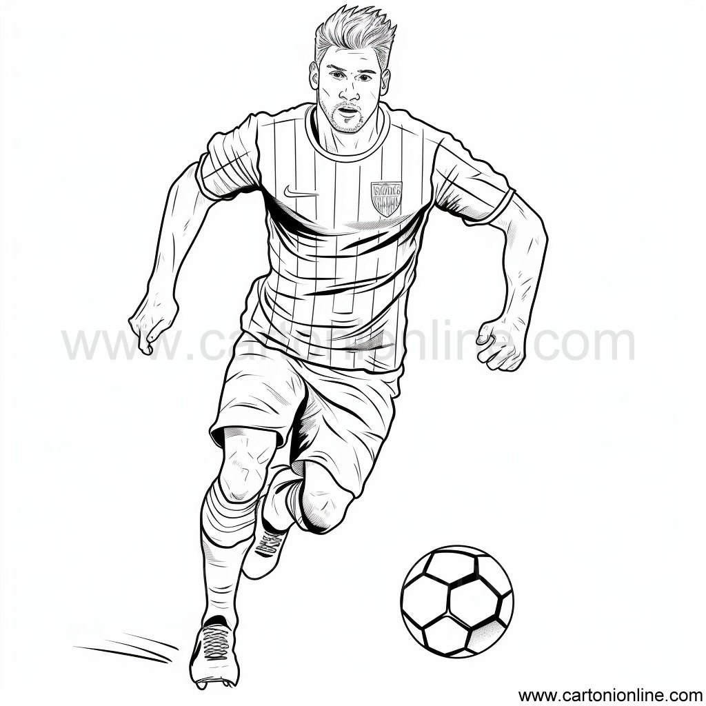 Coloriage 41 de footballeur  imprimer et colorier