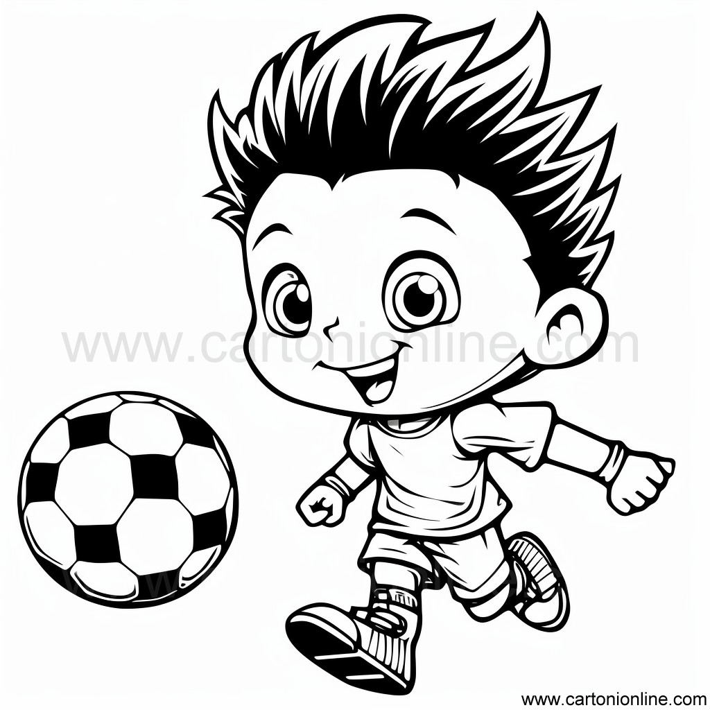 Coloriage 47 de footballeur  imprimer et colorier